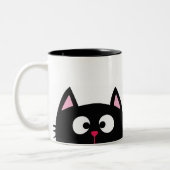 Mug à deux tons noir 11 oz (Gauche)