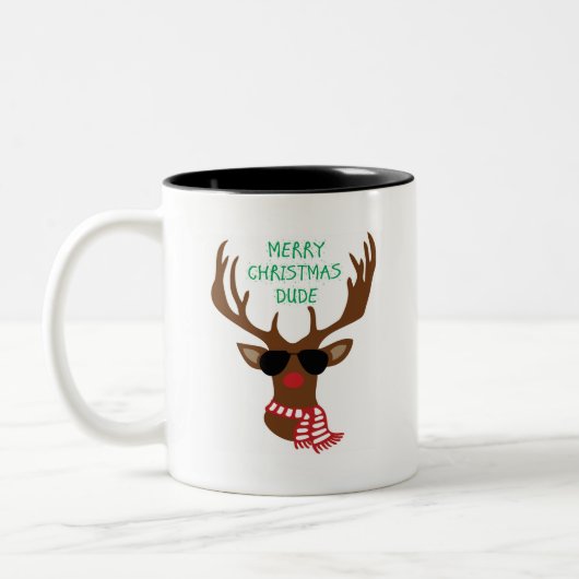 Mug à deux tons noir 11 oz (Gauche)