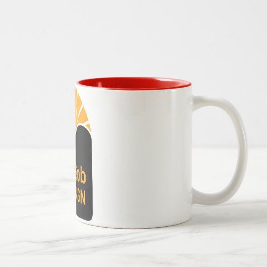 Mug à deux tons noir 15 oz (Droit)