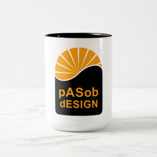 Mug à deux tons noir 15 oz (Centre)