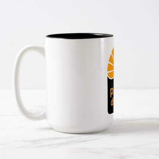 Mug à deux tons noir 15 oz (Gauche)
