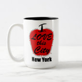 Mug à deux tons noir 15 oz (Gauche)