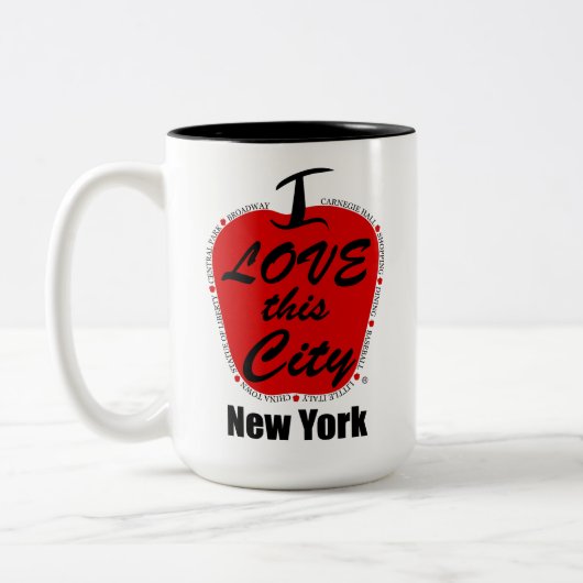Mug à deux tons noir 15 oz (Gauche)
