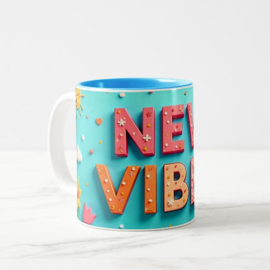 Mug à deux tons Nouveau Vibez (Devant gauche)