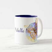 Mug à deux tons personnalisés avec papillon (Devant droit)