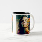 Mug à deux tons pour femme en voie de dissolution, (Devant droit)