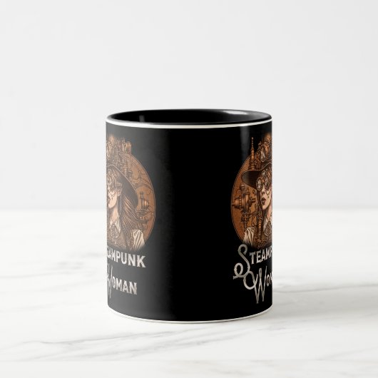 Mug à deux tons pour femme Steampunk, 11 oz (Centre)