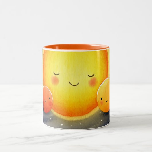 Mug à deux tons pour les amis solaires (Centre)
