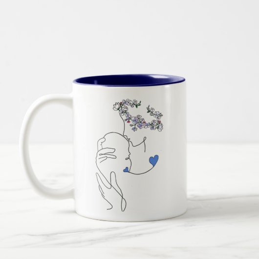 Mug à deux tons pour les obligations mère et enfan (Gauche)