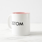 Mug à deux tons rose personnalisé (Devant gauche)
