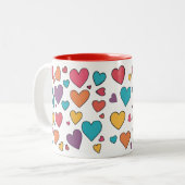 Mug à deux tons Saint-Valentin Sweet Hearts (Devant gauche)