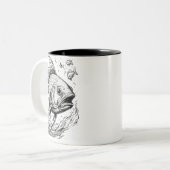 Mug à deux tons Serene Koi Pond - 11 oz (Devant gauche)