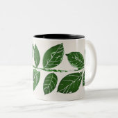 Mug à deux tons vert Feuille (Devant droit)