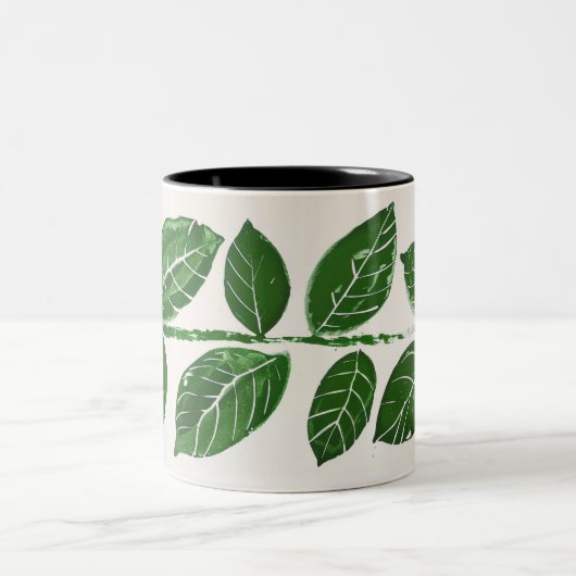 Mug à deux tons vert Feuille (Centre)