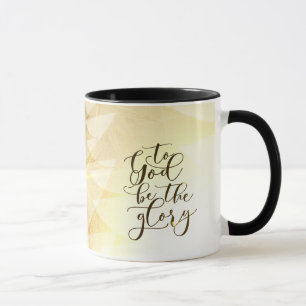 Mug à Dieu être la gloire des arbres d'or de Noël