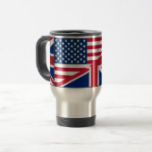 Mug à drapeau américain et britannique à deux cito (Devant gauche)