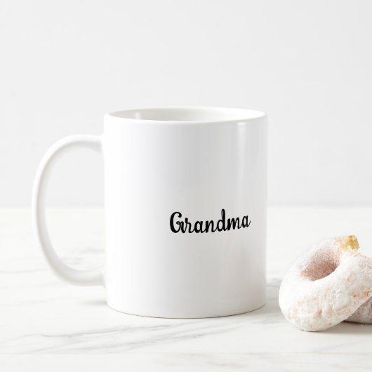 Mug à écriture Grand-mère Classique Blanc (Avec donut)
