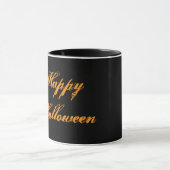 Mug à écriture manuscrite Joyeux Halloween (Noir e (Centre)