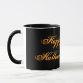 Mug à écriture manuscrite Joyeux Halloween (Noir e (Gauche)