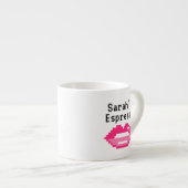 Mug à espresso personnalisé avec empreinte de lèvr (Devant droit)