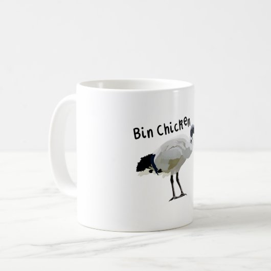 Mug A est pour les Ibis blancs australiens (Devant gauche)