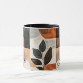 Mug à feuilles minimalistes - Terre rustique perso (Centre)