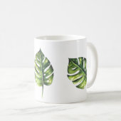 Mug à feuilles tropicales - Élégance inspirée de l (Devant droit)