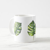 Mug à feuilles tropicales - Élégance inspirée de l (Devant gauche)