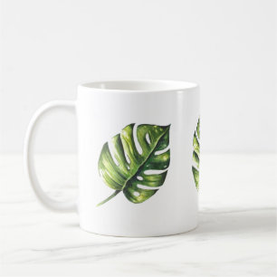 Mug à feuilles tropicales - Élégance inspirée de l