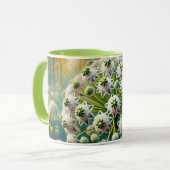 Mug à fleurs en forme d'étoile blanche (Devant gauche)