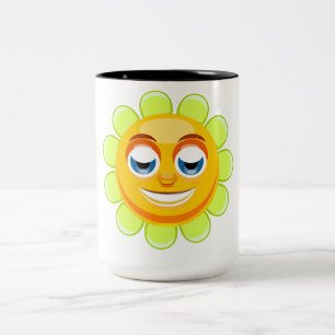 Mug à fleurs souriantes