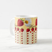 Mug à fraise blanc (Devant gauche)