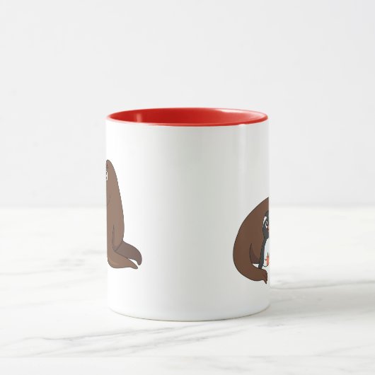 Mug A friendly seal and a penguin cartoon (Centre)