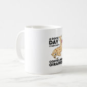 Mug A Good Day Starts With Coffee & Giraffe Gift Funny (Devant gauche)