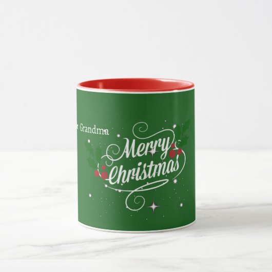 Mug À : Grand-mère, Joyeux Noël, (Centre)