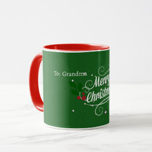 Mug À : Grand-mère, Joyeux Noël,