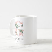 Mug à initiale aquarelle florale - G (Devant gauche)