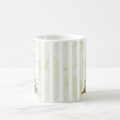 Mug A, initiale or sur bandes bleu et blanc (Centre)