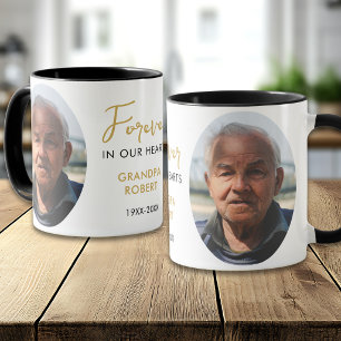 Mug À jamais dans nos cœurs 2 Photo Mémoire souvenir