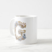 Mug à la lettre baroque 'D' pour une princesse du (Devant gauche)