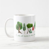 Mug À la maison dans la forêt Citation inspirante (Gauche)
