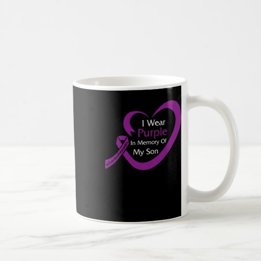 Mug À la mémoire de mon fils Ruban de sensibilisation (Droite)
