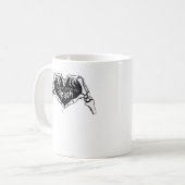 Mug À la mort - Squelette Coeur main (Devant gauche)