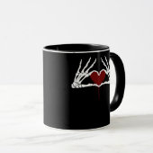 Mug À la mort - Squelette Mains de coeur (Devant droit)