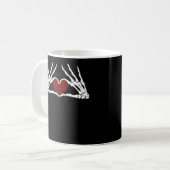 Mug À la mort - Squelette Mains de coeur (Devant gauche)