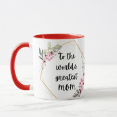 Mug À la plus grande fête des mères florales de la MME (Gauche)