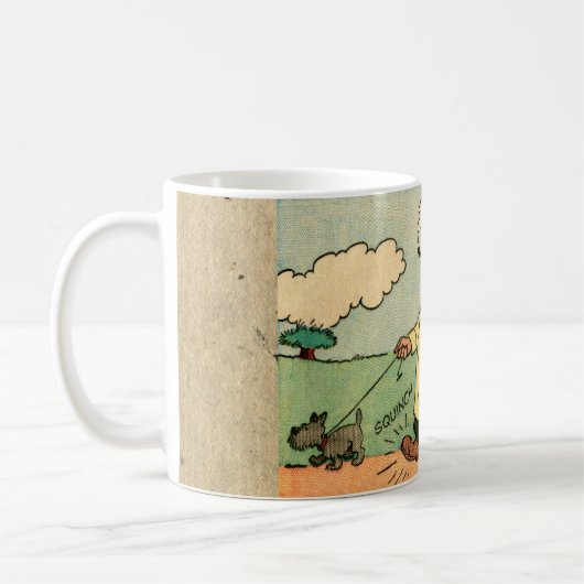 Mug à la vintage "Faire marcher le chien" (Gauche)