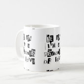 Mug À l'aide ! Je suis un prisonnier de l'amour (Devant gauche)