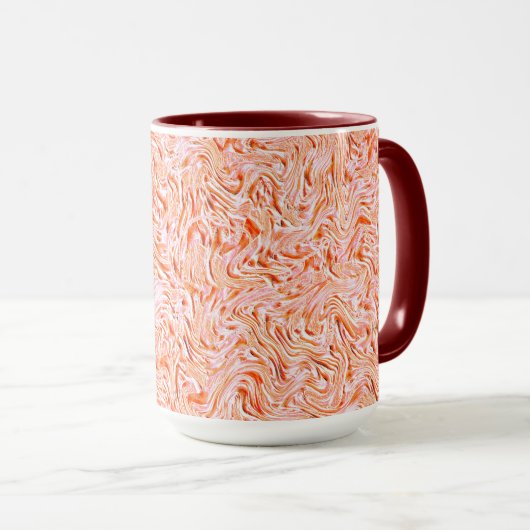 Mug A l'air texturé de mur, couleur saumon (Devant droit)