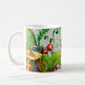Mug à l'aquarelle Forêt Champignons Plante Vert (Gauche)